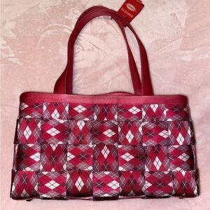 Harveys Red and White Checkered Tote
